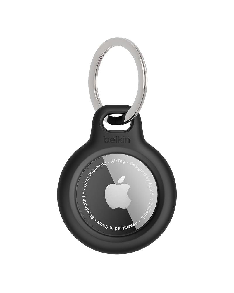 Belkin Apple AirTag Holder Keychain with Key Ring, Scratch-Resistant