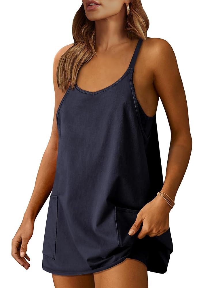 ANRABESS Women Athletic Dress Summer Tennis Workout Built in Shorts