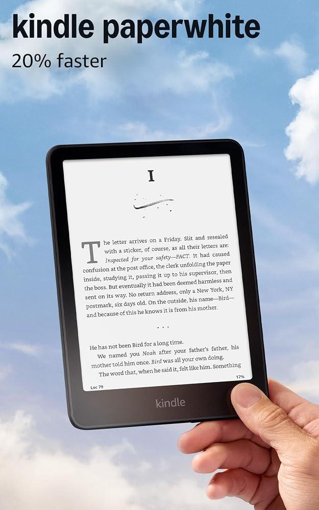 Amazon Kindle Paperwhite 16GB (newest model) – 20% faster, with new 7" glare-free display and weeks of battery life – Without lockscreen ads – Black