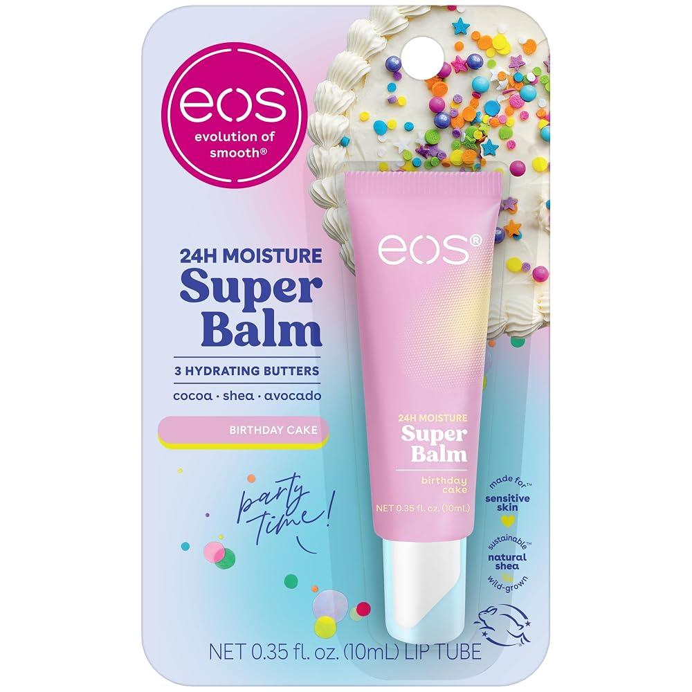 eos 24H Moisture Super Balm- Birthday Cake, Shea Butter 0.35 fl oz