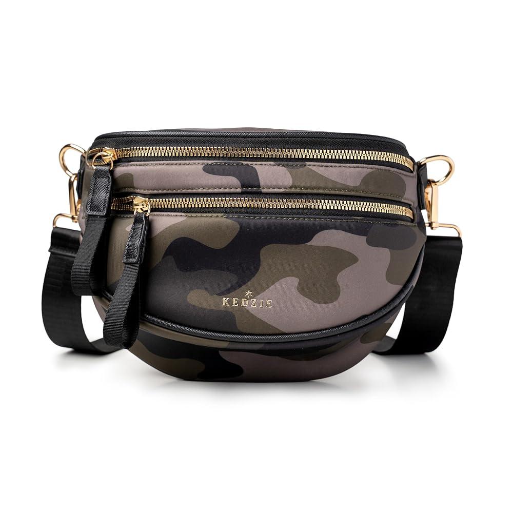KEDZIE Sloane Lightweight Everyday Fanny Pack Multiple Pockets - Glamoflauge