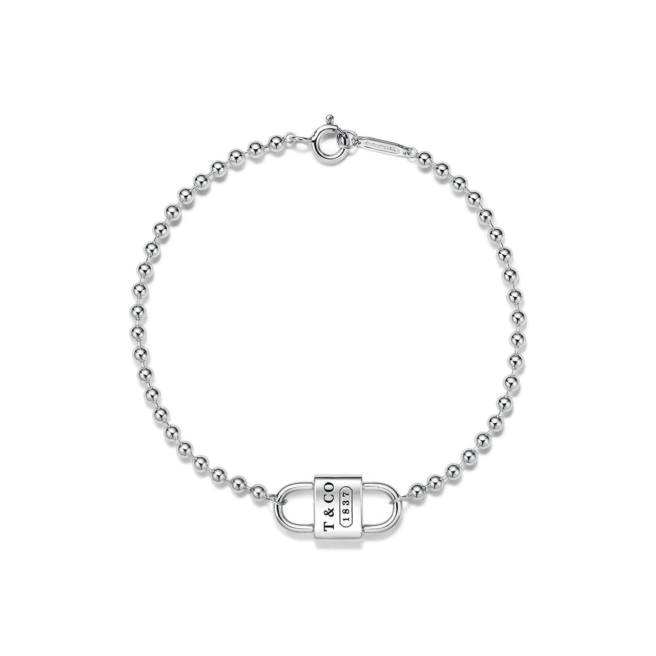 Tiffany 1837® Small Double Lock Bead Bracelet in Sterling Silver