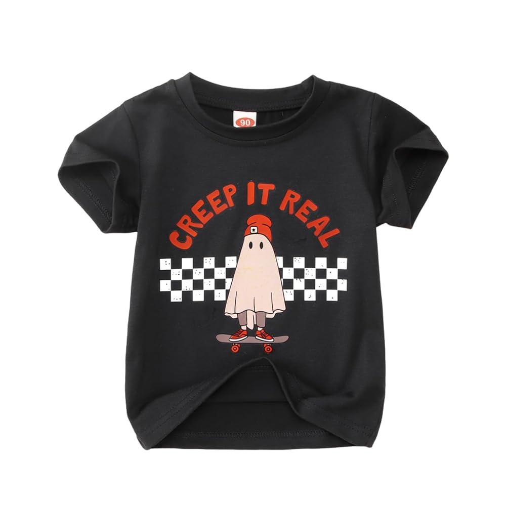 Toddler Baby Halloween Shirt Boy Girl Ghost Creep It Real T-Shirt 1-5T