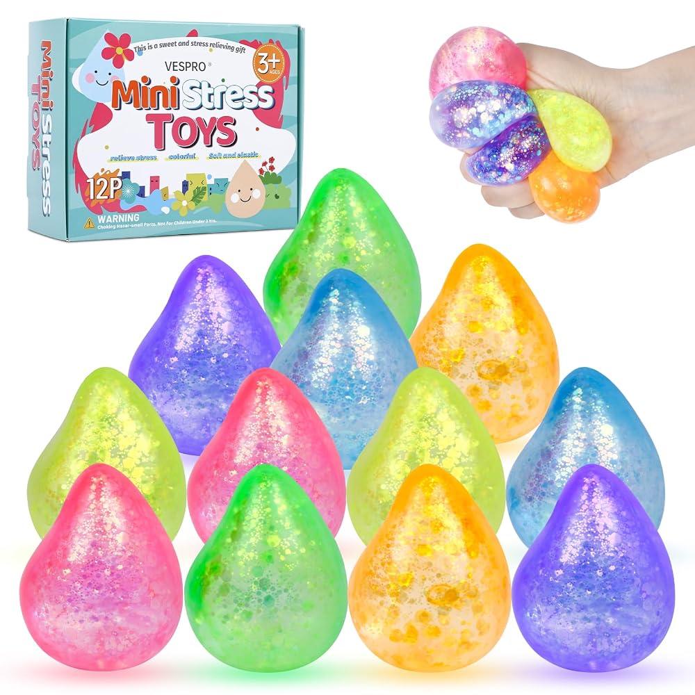 12 Pcak Fidget Stress Balls, Slow Rising Stress Ball for Adults