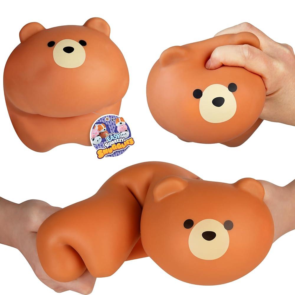 ORB Easy Sqweezy Snugglies Jumbo Squishy Bear - Stretch, Squeeze, Snuggle This Big, Fun, Slow Rising and Extra Soft Toy Pet Bear for Stress Relief - Stretchy and Squishy Fidget Toy for Kids and Adults